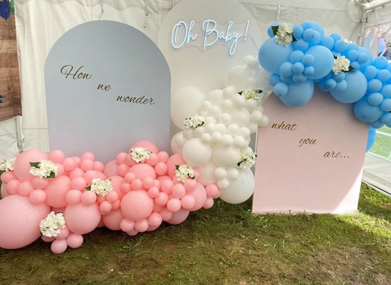 Luxury bubble balloons with pink tassels London