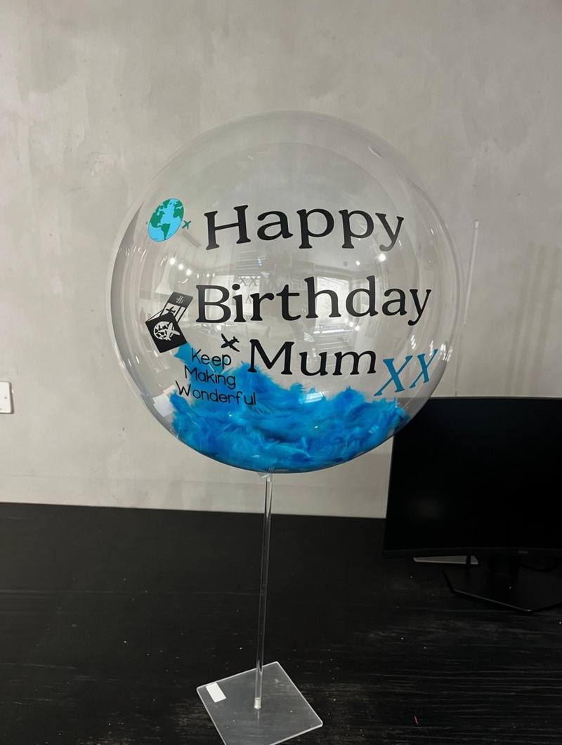 Happy Birthday luxury bubble balloon London