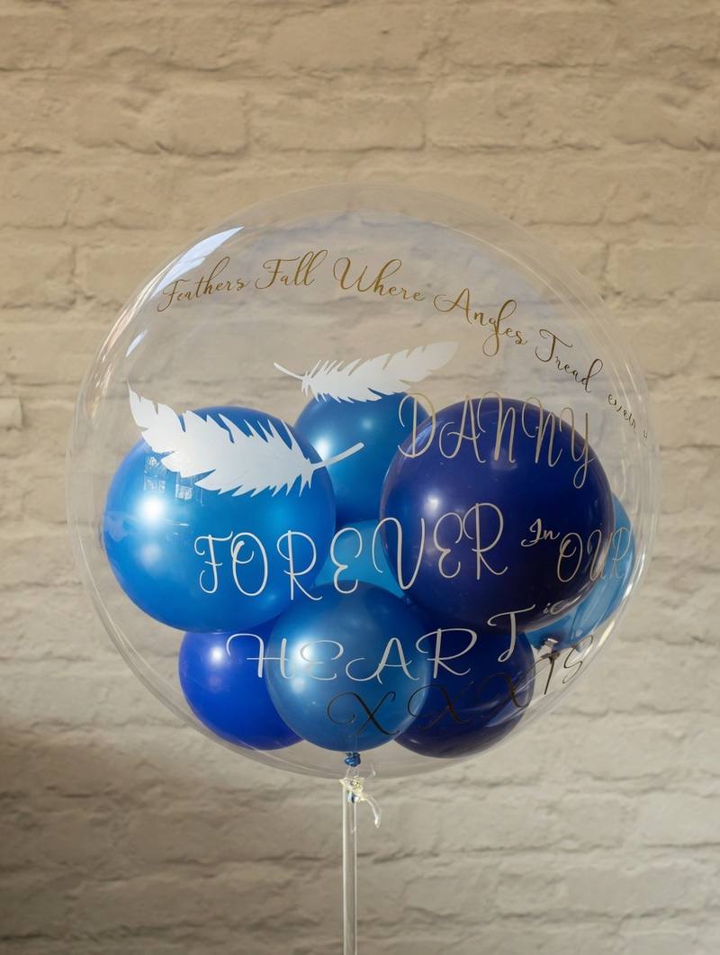 Gender reveal garden balloon decoration London